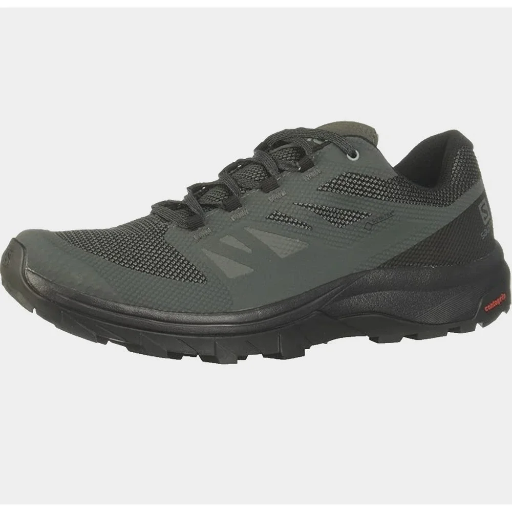 Salomon Outline‎ GTX Waterproof Low Hiking Shoes Black Mens 8.5 UK 8 EU 42